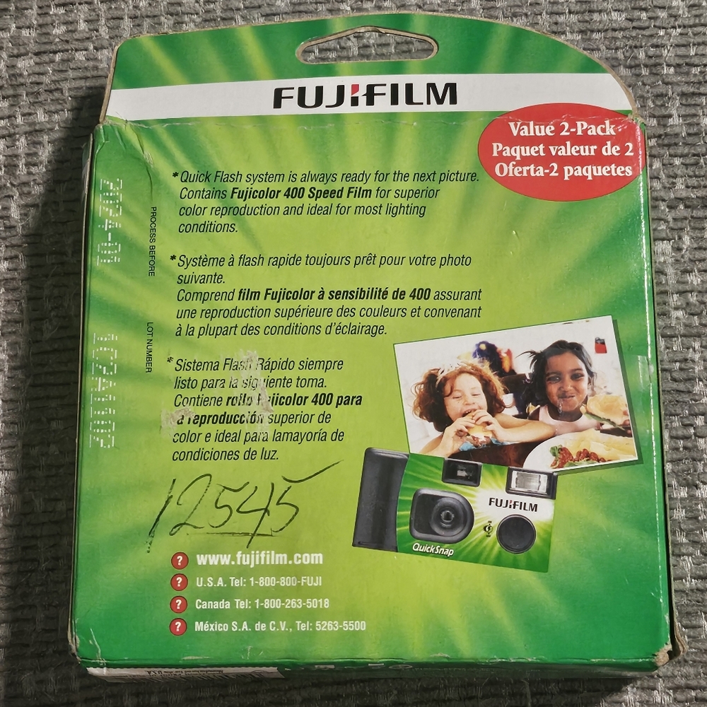 FUJIFILM QuickSnap Flash Cameras Value 2-Pack One-Time-Use 400 Speed Exp 2024-01 - Picture 2 of 5